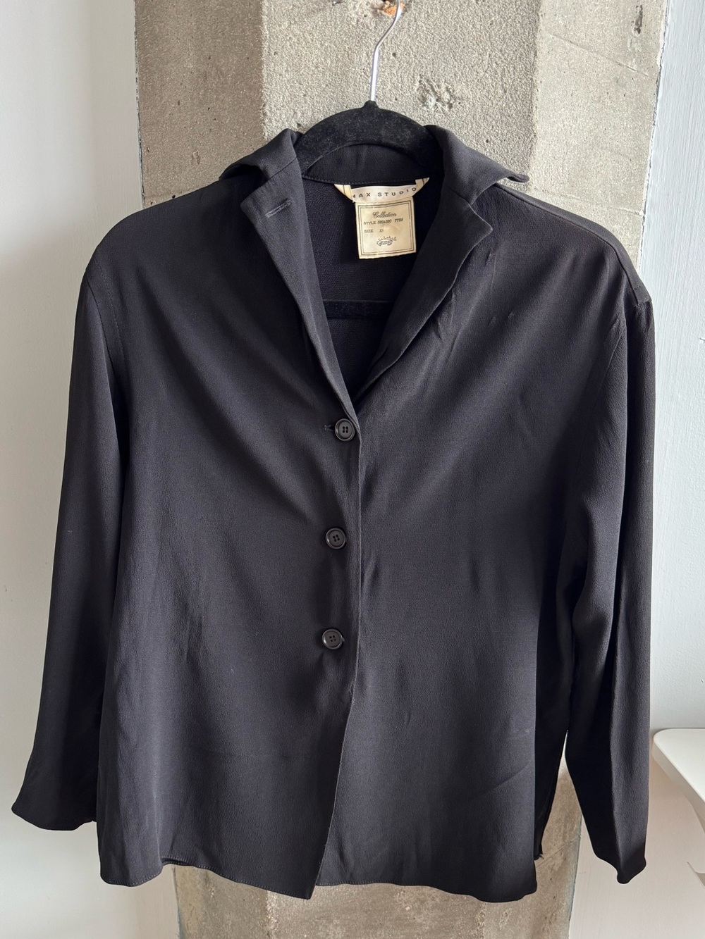 Vintage Max Studio Collection Black button up blazer XS